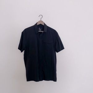 Arcteryx mens ss button-up shirt black